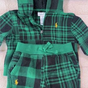 Ralph Lauren Black and Green Plaid Set